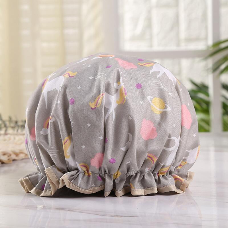 

Unicorn Print Shower Cap, Grey