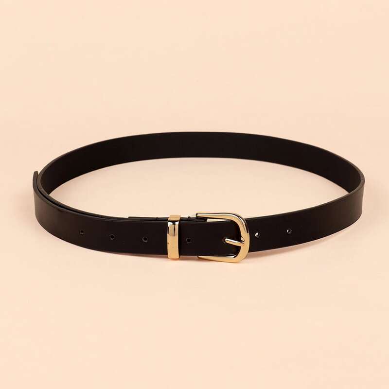 

Solid Buckle Belt, Black