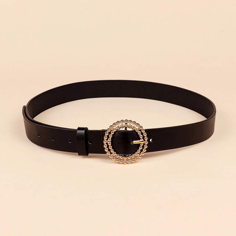 

Double O-ring Buckle Belt, Black