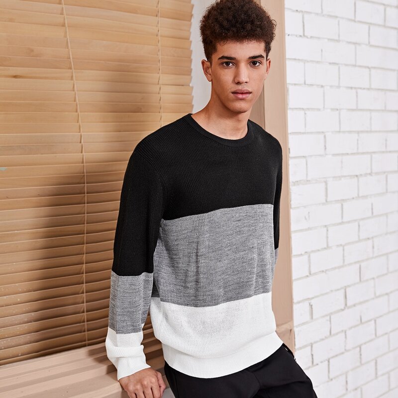 

Guys Colorblock Sweater, Multicolor