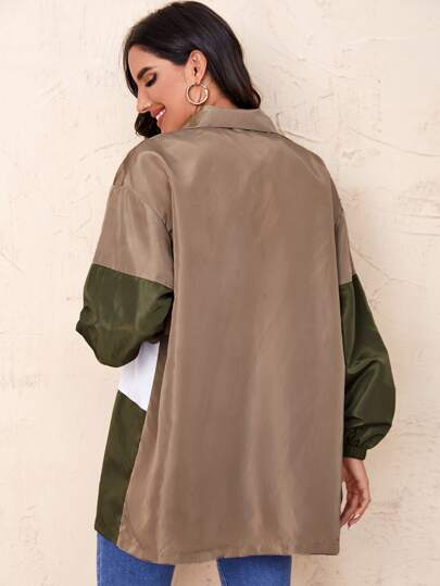 Classic Nylon Sofia 3/4 Sleeve Jacket | Marrone Scuro main image 1