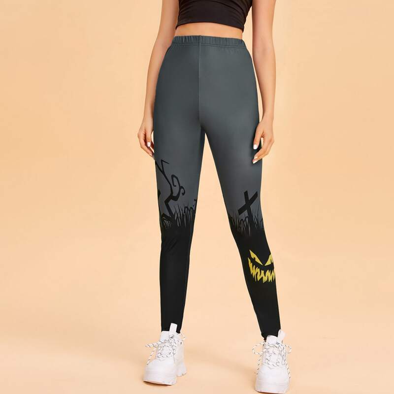

Halloween Pattern Leggings, Multicolor