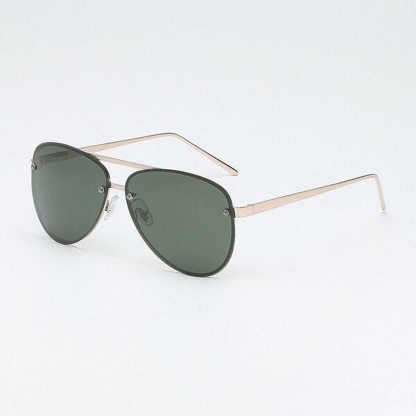 

Men Top Bar Polarized Sunglasses, Dark green