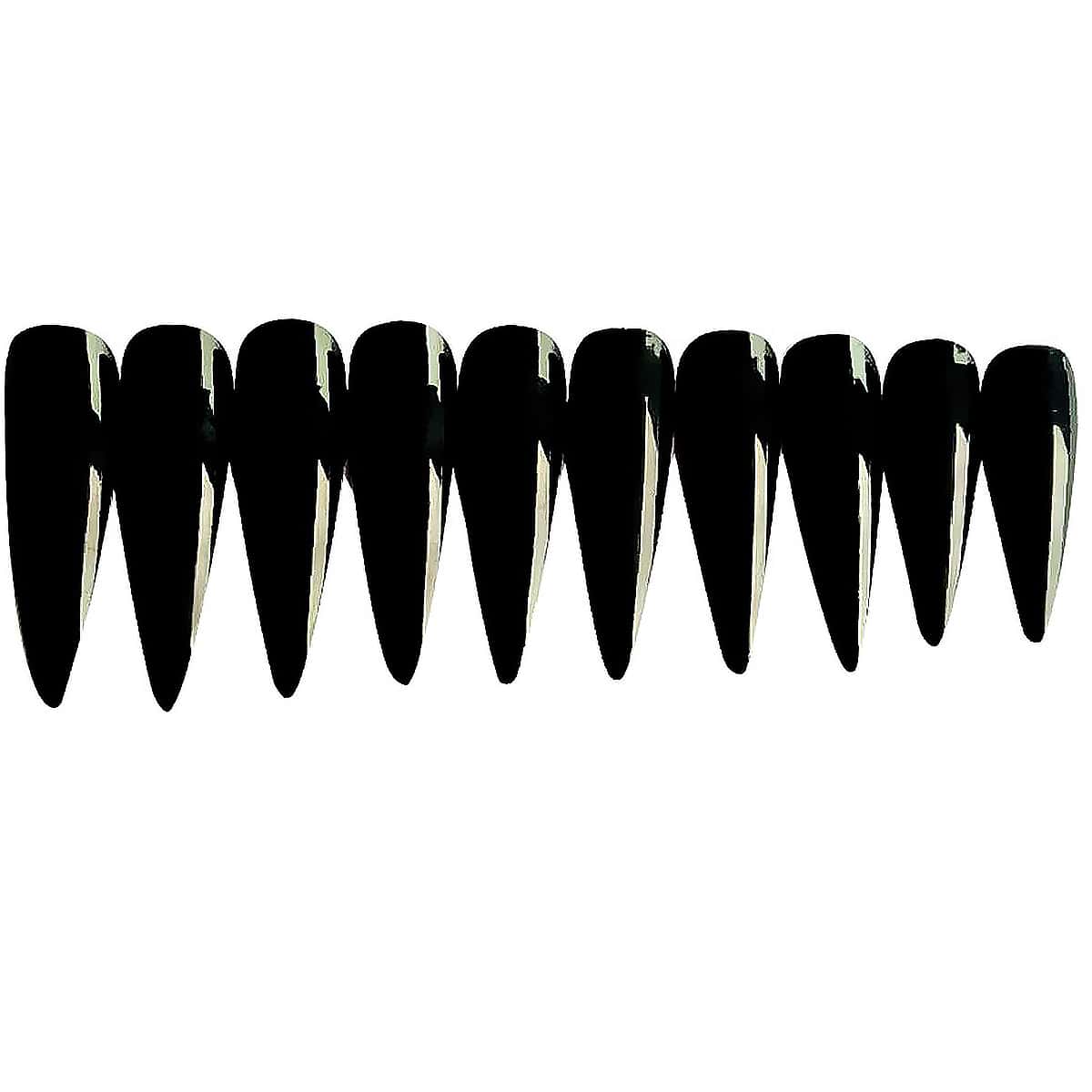 

10pcs Solid False Nail, Black