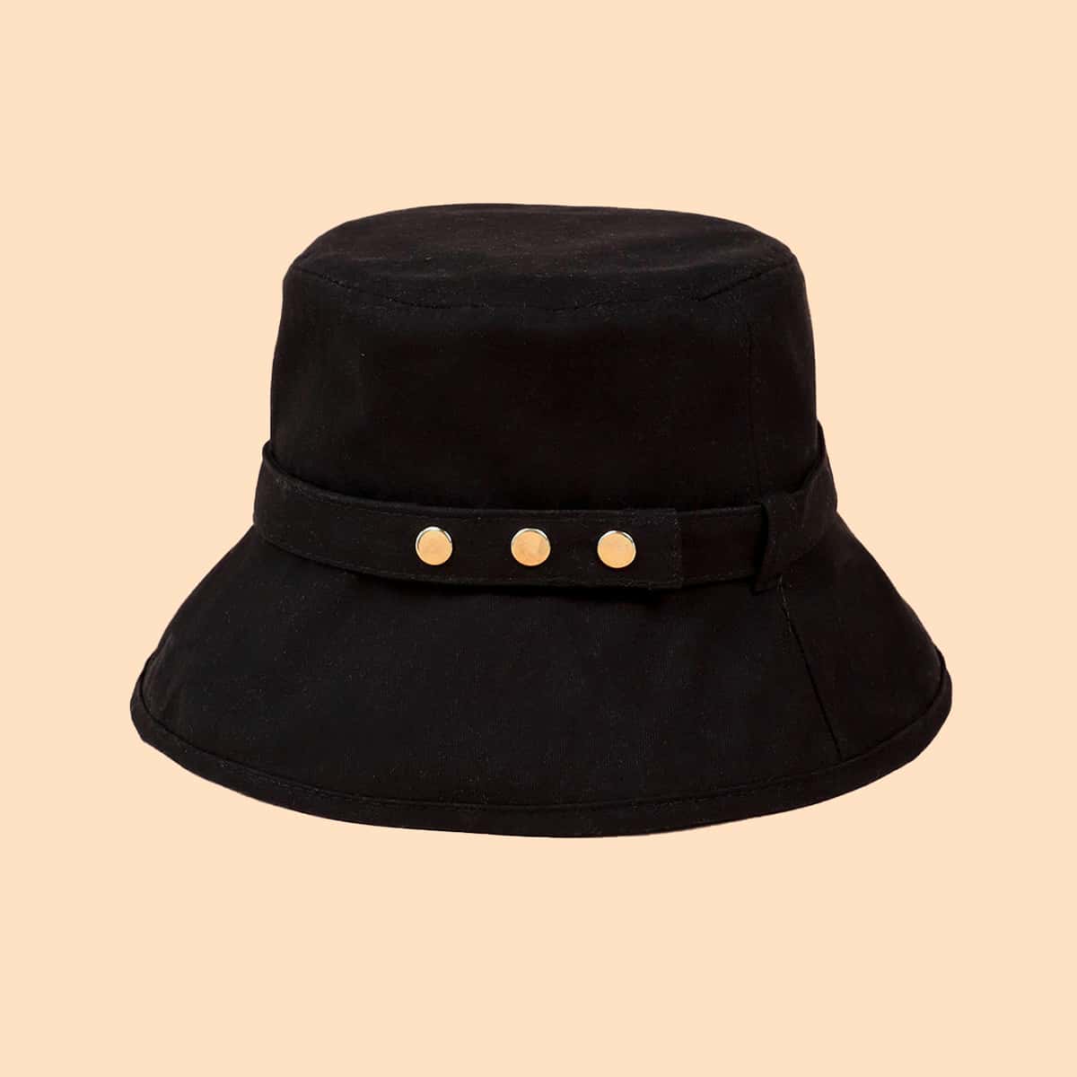

Buckle Decor Bucket Hat, Black