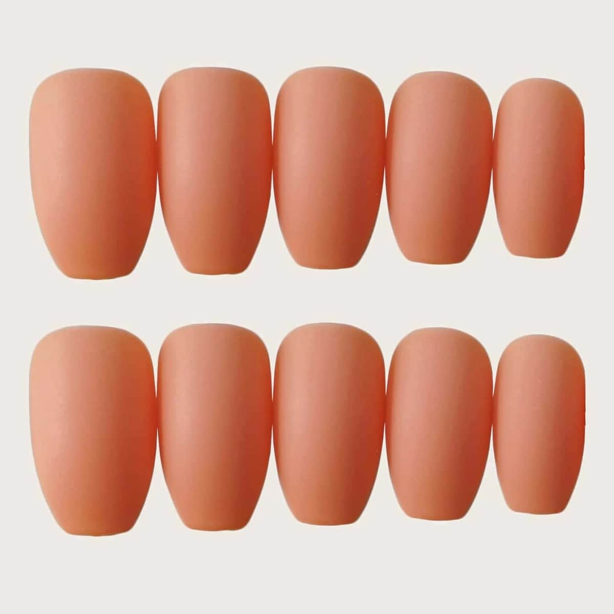 

24pcs Solid False Nail, Coral orange