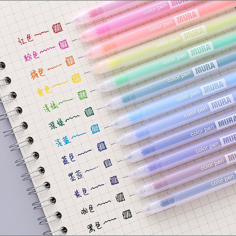 

12pcs Colorful Gel Pen, Multicolor