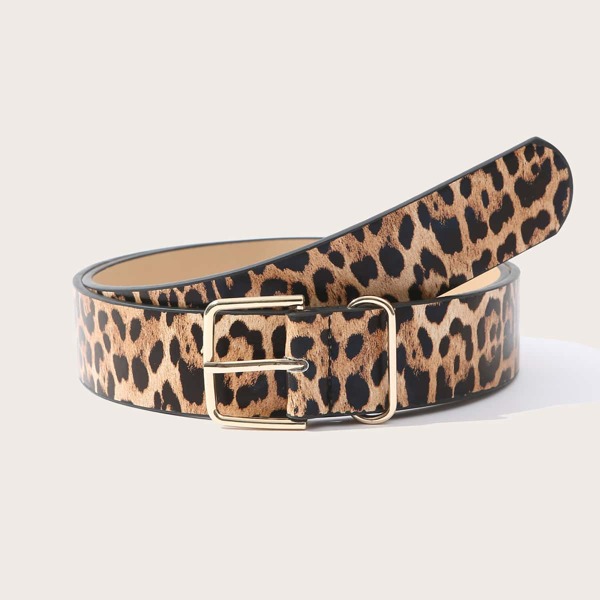 

Leopard Buckle Belt, Multicolor