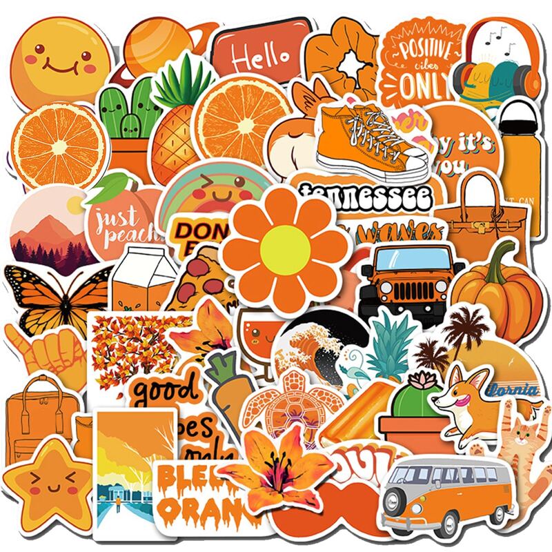 

50pcs Mixed Pattern DIY Sticker, Multicolor