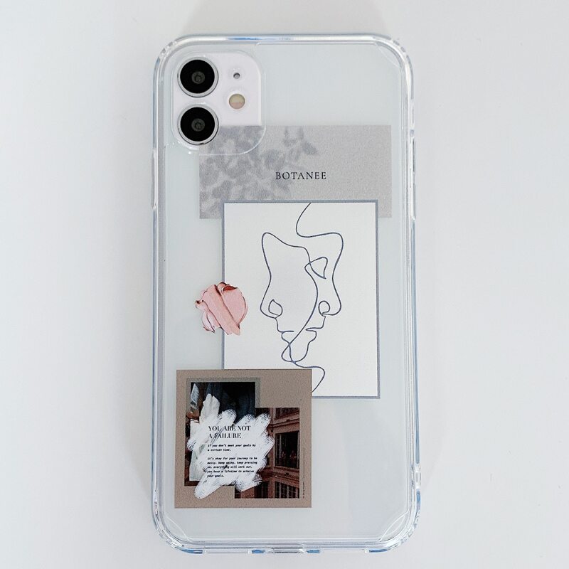 

Abstract Print iPhone Case, Clear