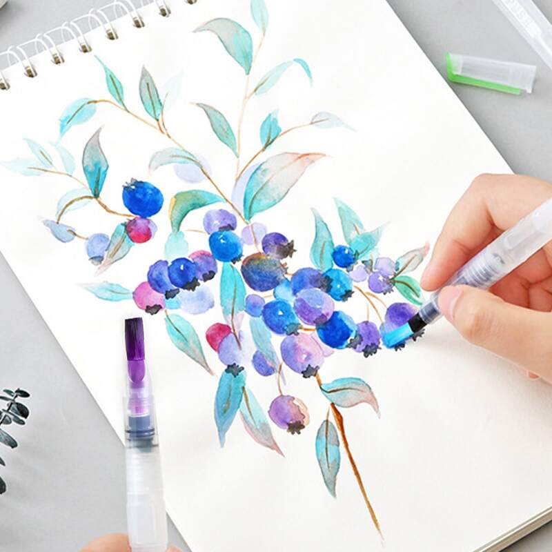 

2pcs Water Injection Art Painting Brush, Clear