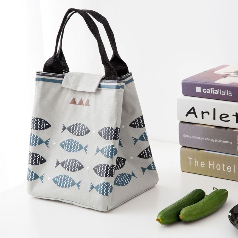 

Fish Print Insulation Lunch Bag, Multicolor