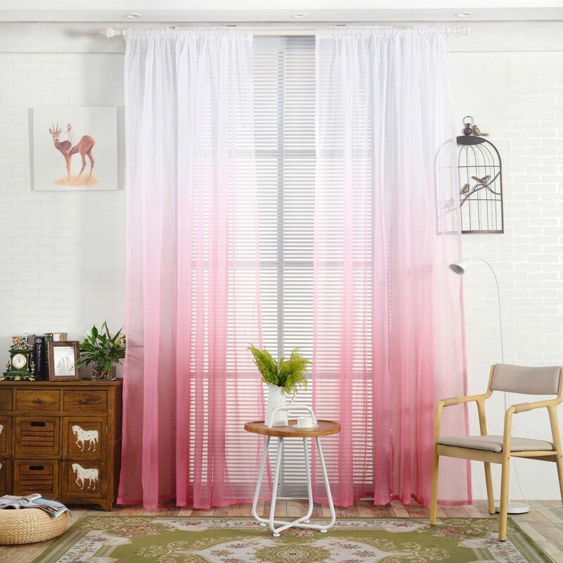 

1pc Gradient Color Curtain, Multicolor
