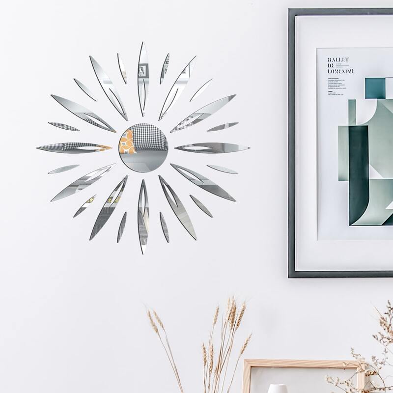 

Sun Mirror Surface Wall Sticker, Silver