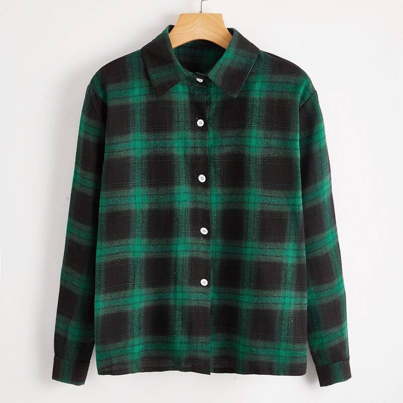 

Plaid Button Up Shirt, Multicolor