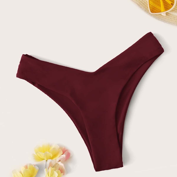 

High Leg Bikini Panty, Burgundy