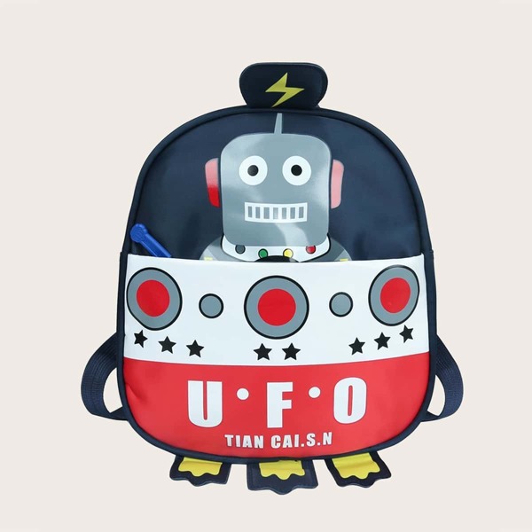 

Kids Cartoon Graphic Backpack, Navy blue