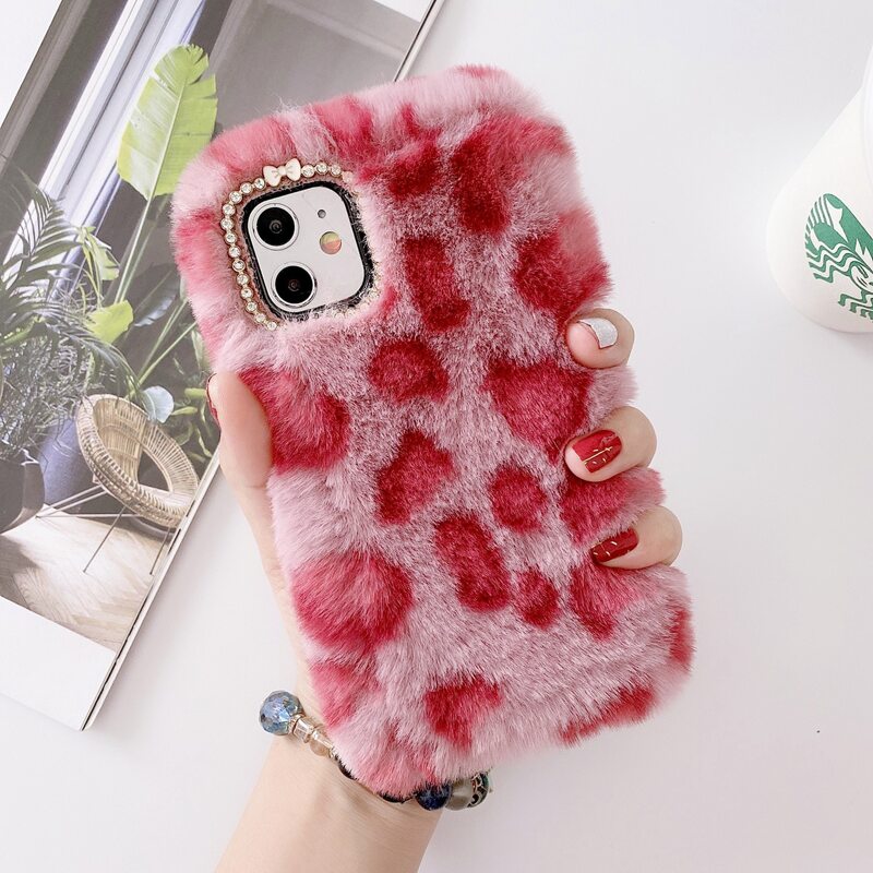 

Leopard Fluffy iPhone Case, Multicolor