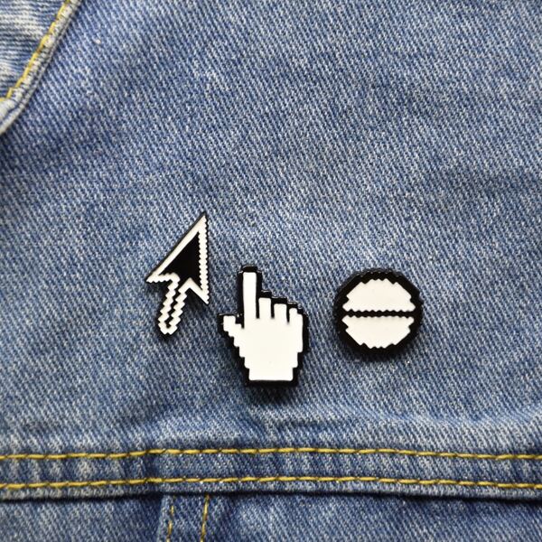 

3pcs Arrow Design Brooch, Black and white