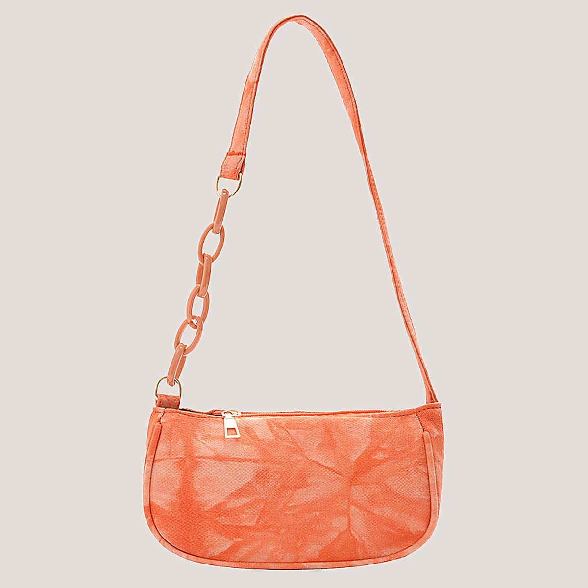

Tie Dye Canvas Baguette Bag, Orange