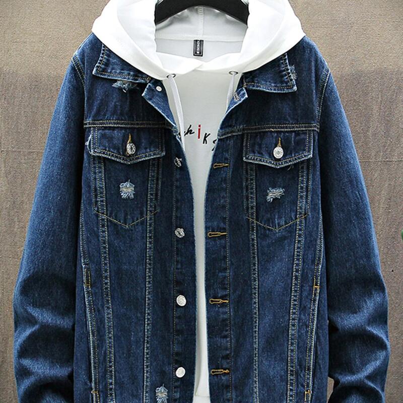 

Guys Flap Pocket Denim Trucker Jacket, Medium wash