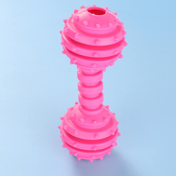 

1pc Dumbbell Design Dog Molar Toy, Pink