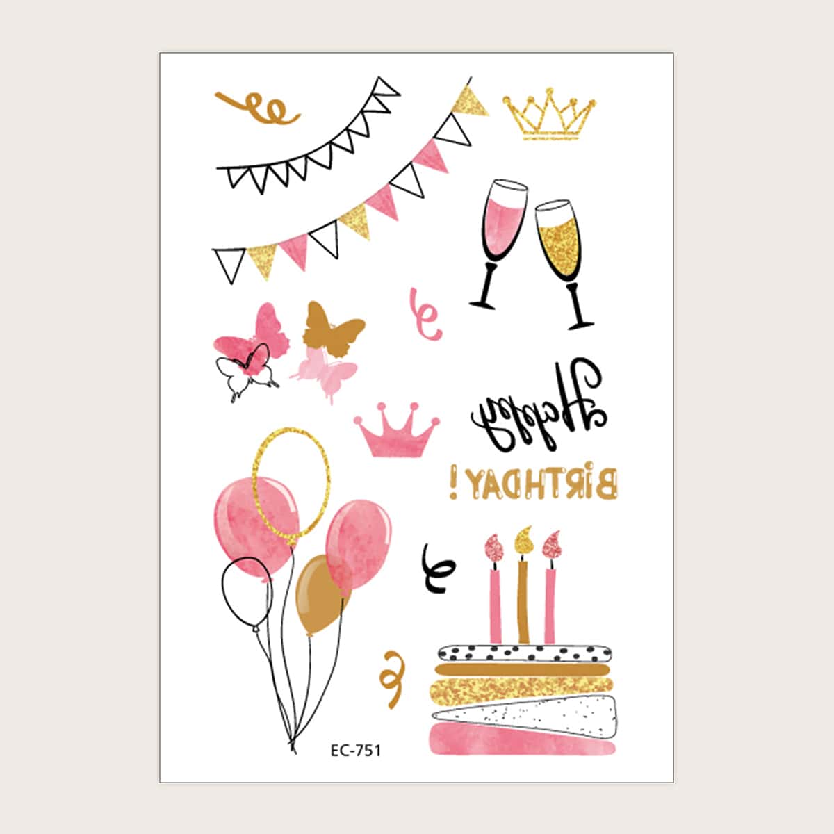 

1pc Cartoon Graphic Tattoo Sticker, Multicolor