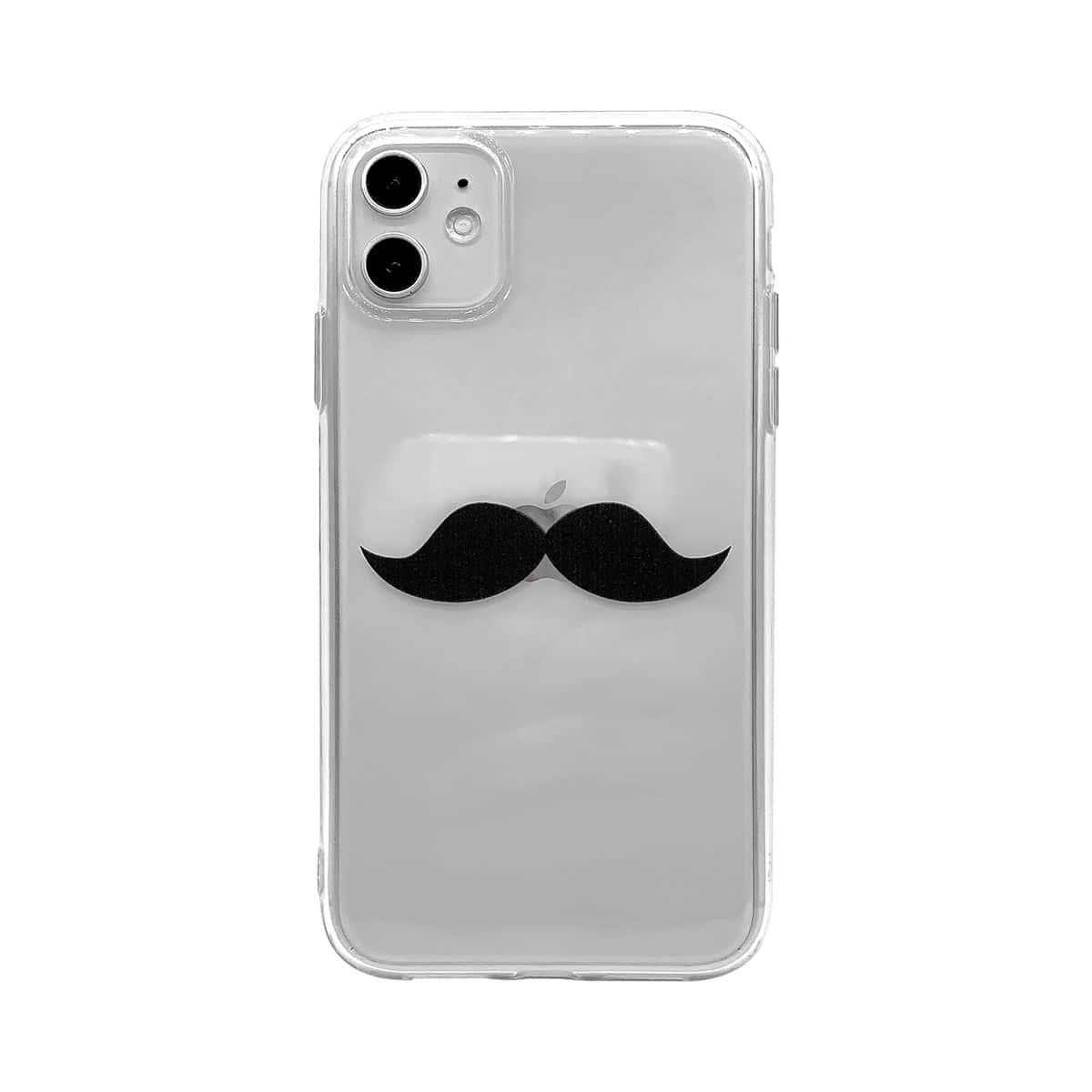 

1pc Mustache Pattern iPhone Case, Clear