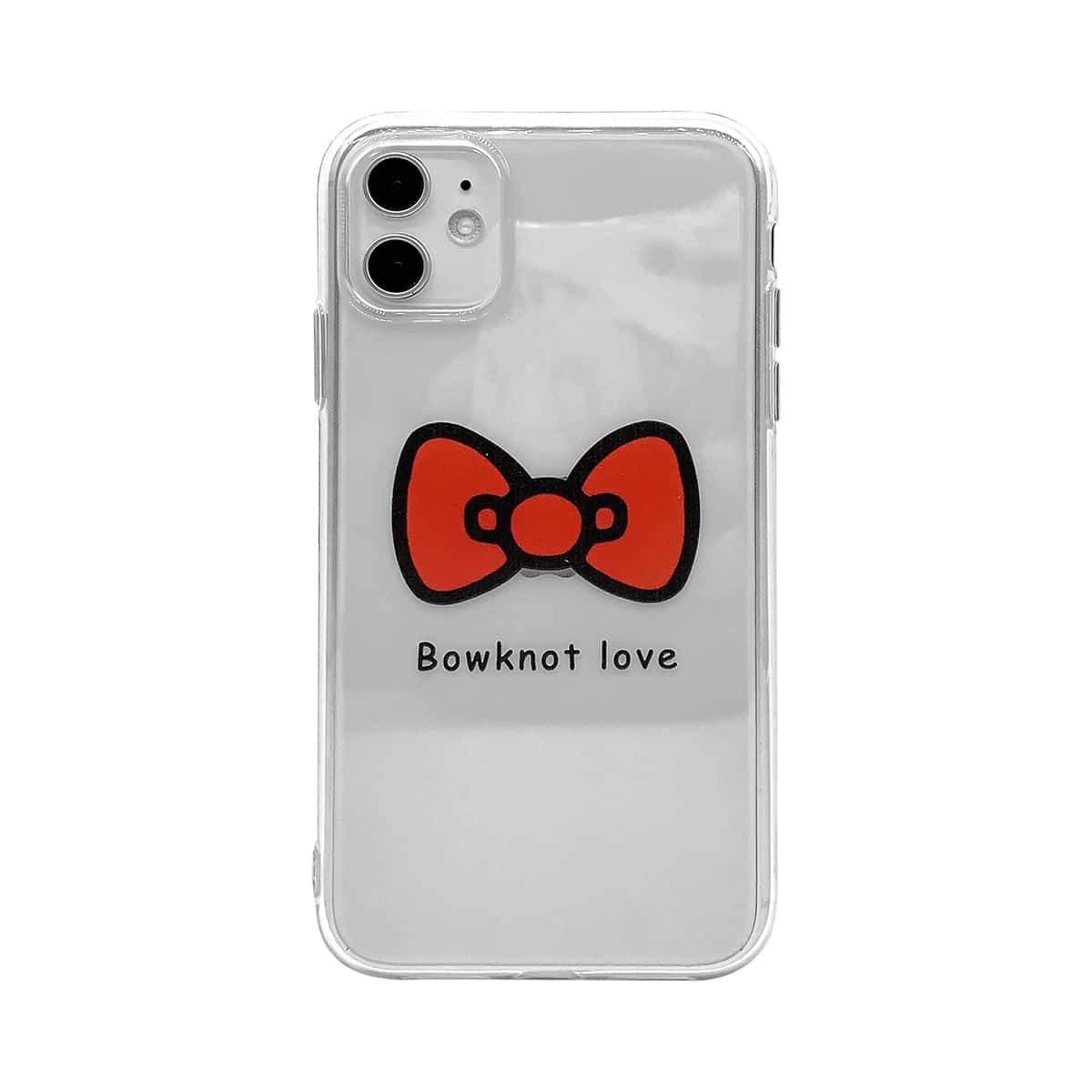 

1pc Bow Pattern iPhone Case, Clear