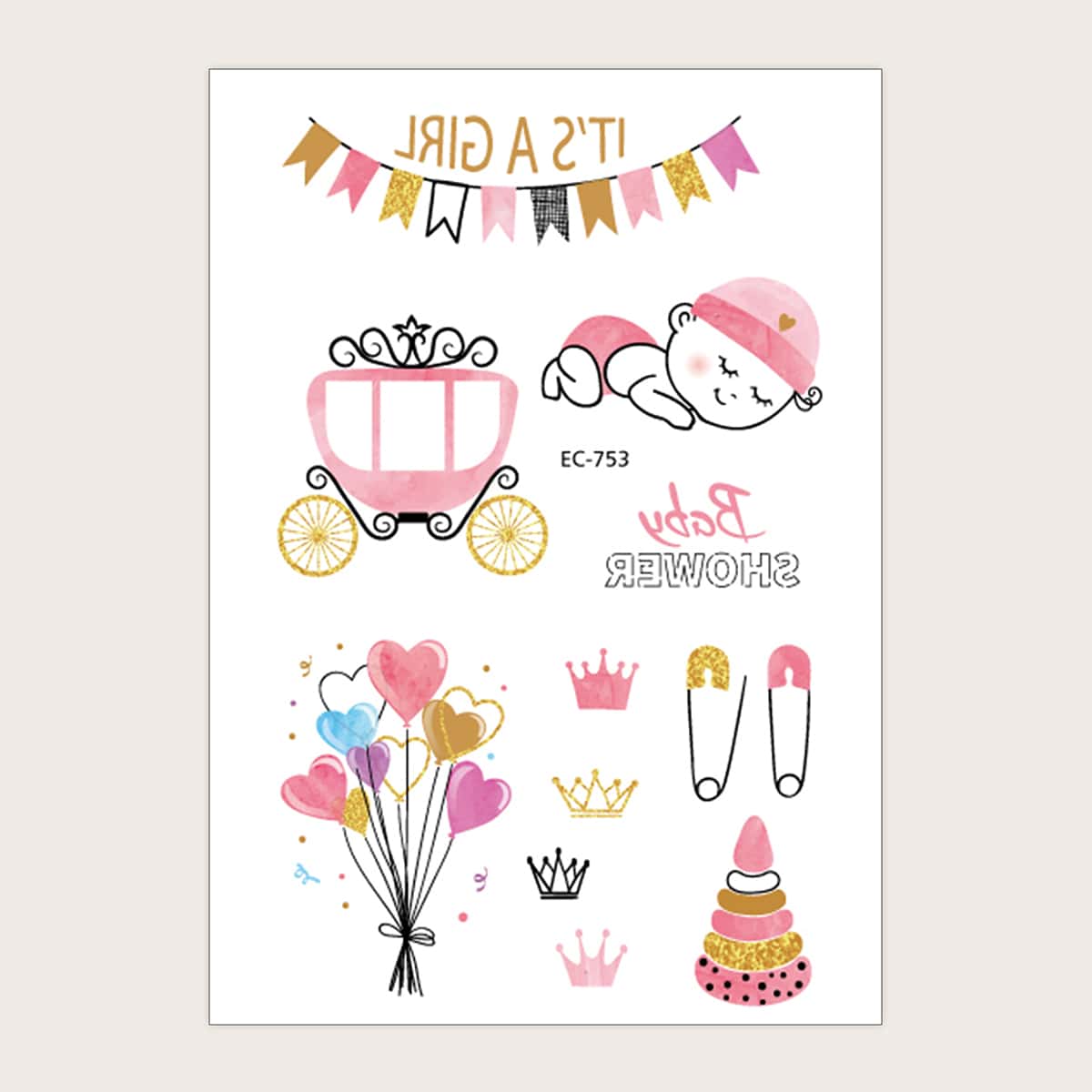 

1pc Cartoon Graphic Tattoo Sticker, Multicolor