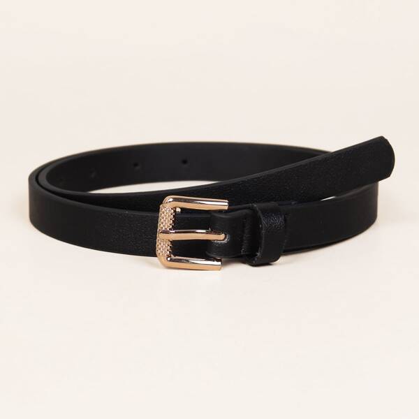 

Kids Metal Buckle Belt, Black