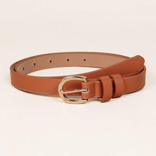 

Kids Metal Buckle Belt, Camel