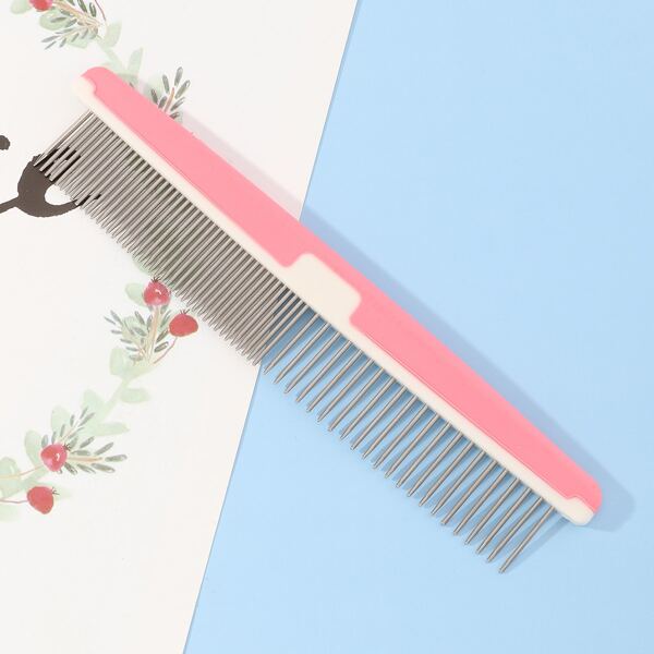 

1pc Dog Needle Comb, Pink