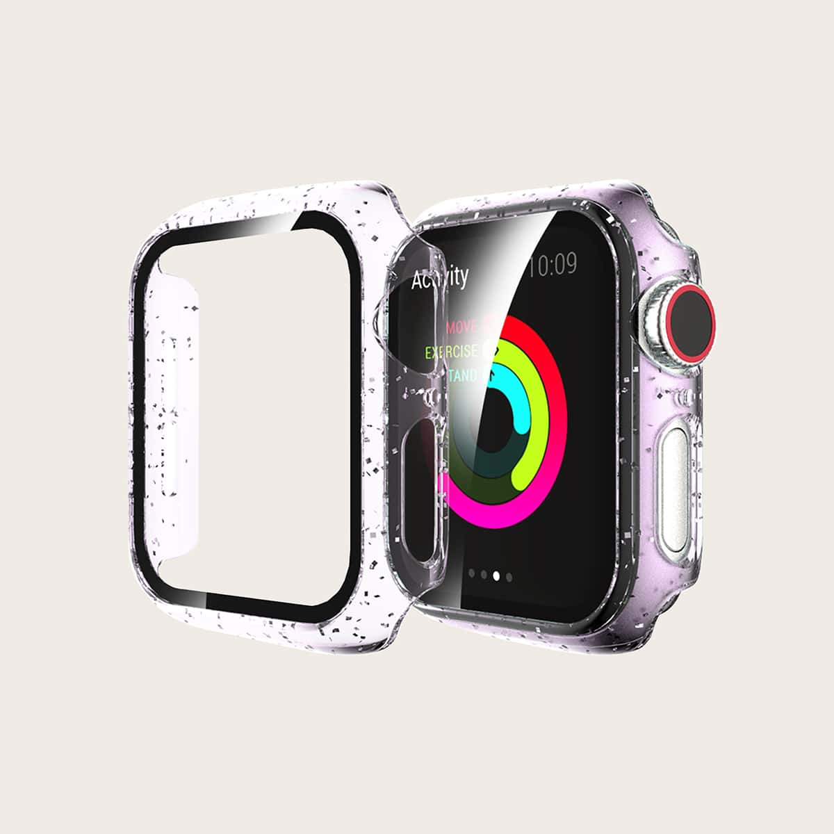 

1pc Clear iWatch Case, Purple