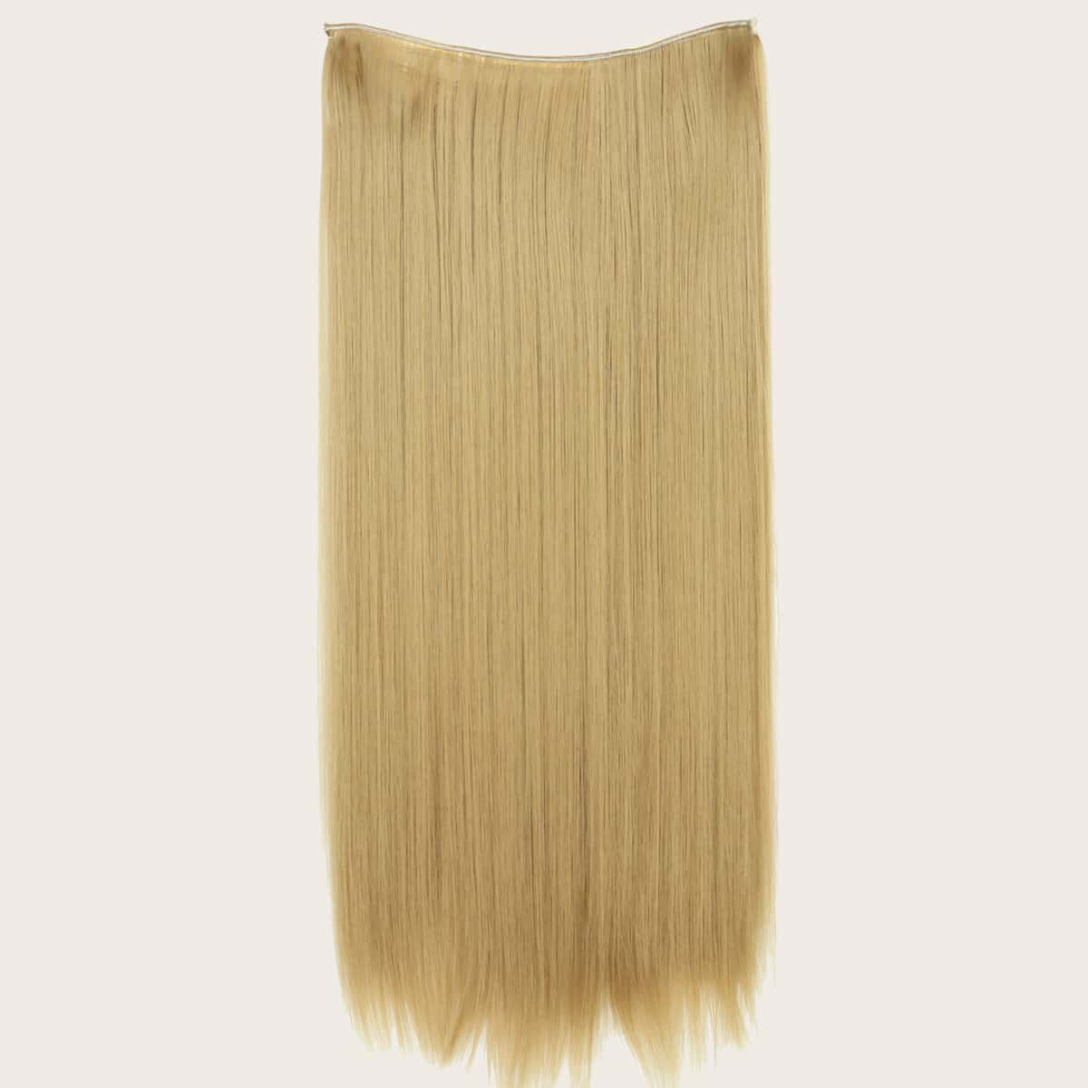 

1pc Long Straight Hairpiece, Gold