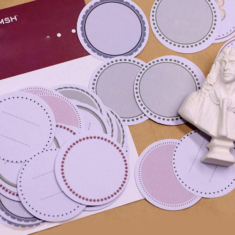 

50pcs Random Round Sticker, Multicolor