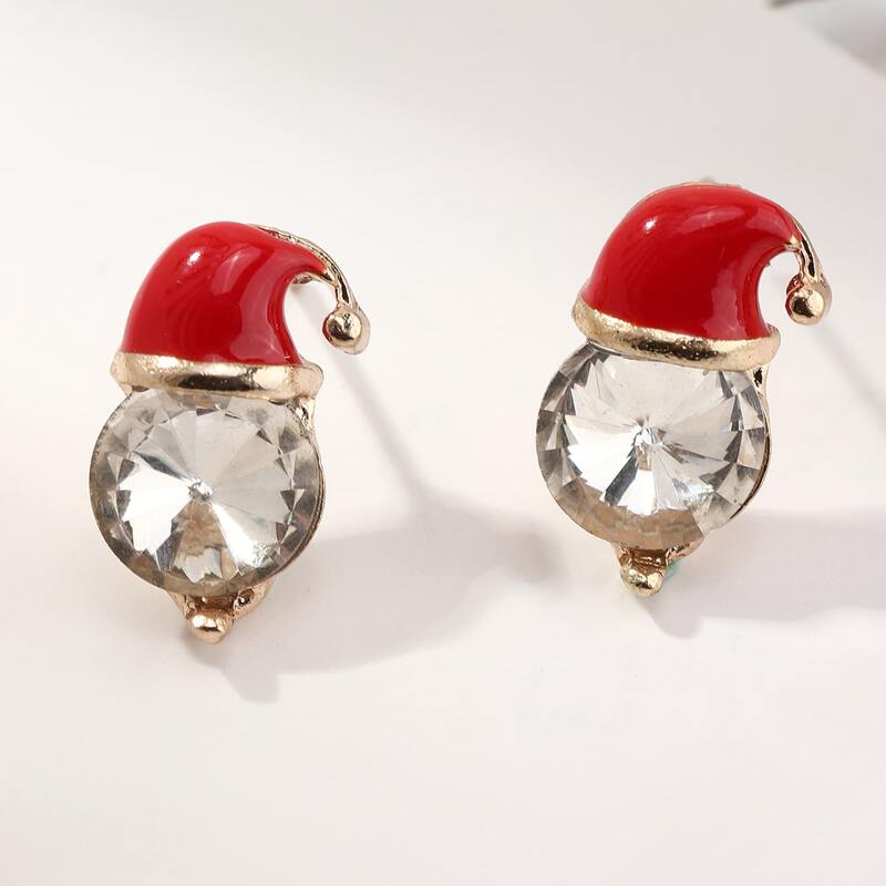 

Christmas Hat Decor Stud Earrings, Red