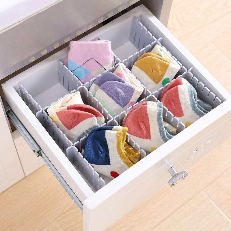 

4pcs Plastic Drawer Divider, Blue