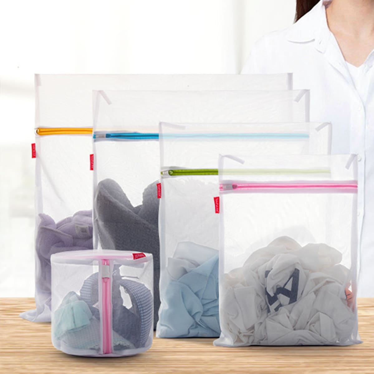 

5pcs Laundry Bag Set, Multicolor