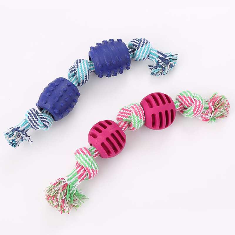 

1pc Random Rope Knot With Ball Dog Chew Toy, Multicolor