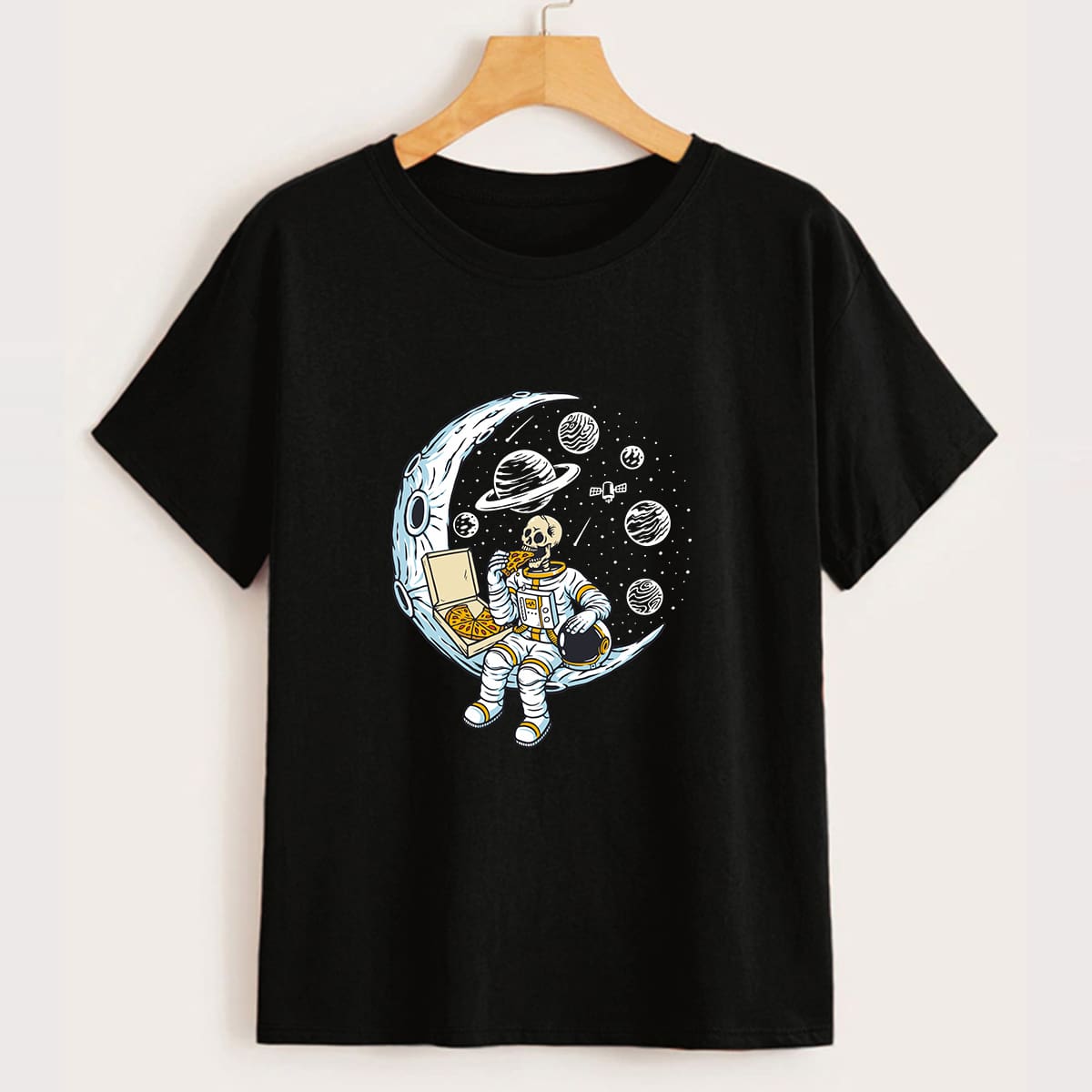 

Skull & Space Graphic Tee, Black