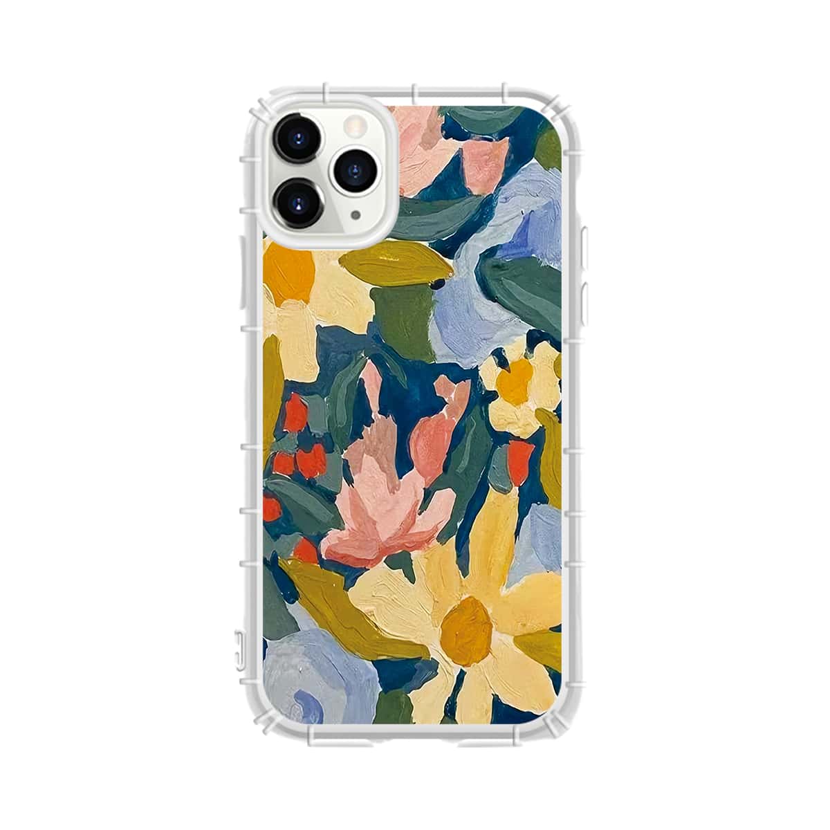 

1pc Flower Pattern iPhone Case, Multicolor