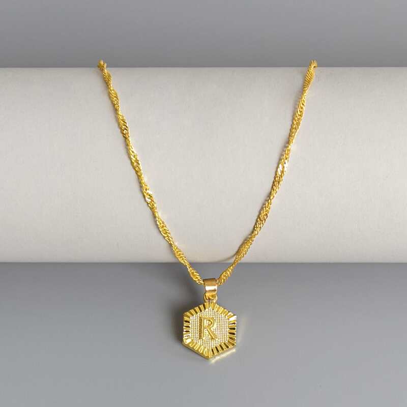 

Guys Letter Pendant Necklace, Gold