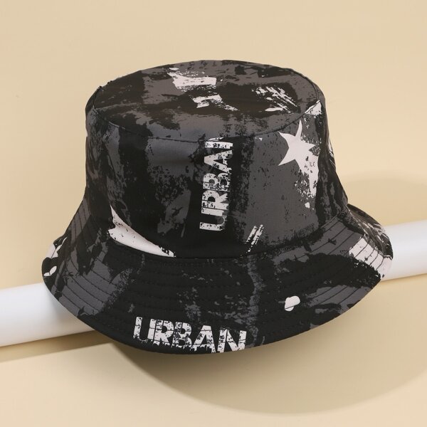 

Letter Graphic Bucket Hat, Multicolor