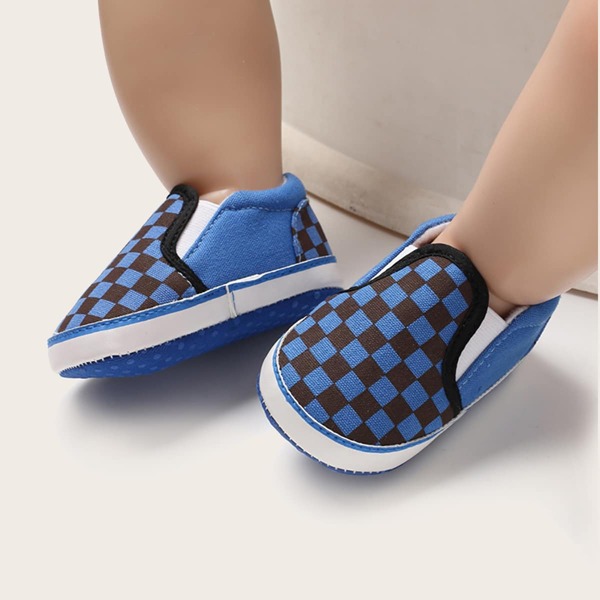 

Baby Boy Checkerboard Slip On Sneakers, Blue