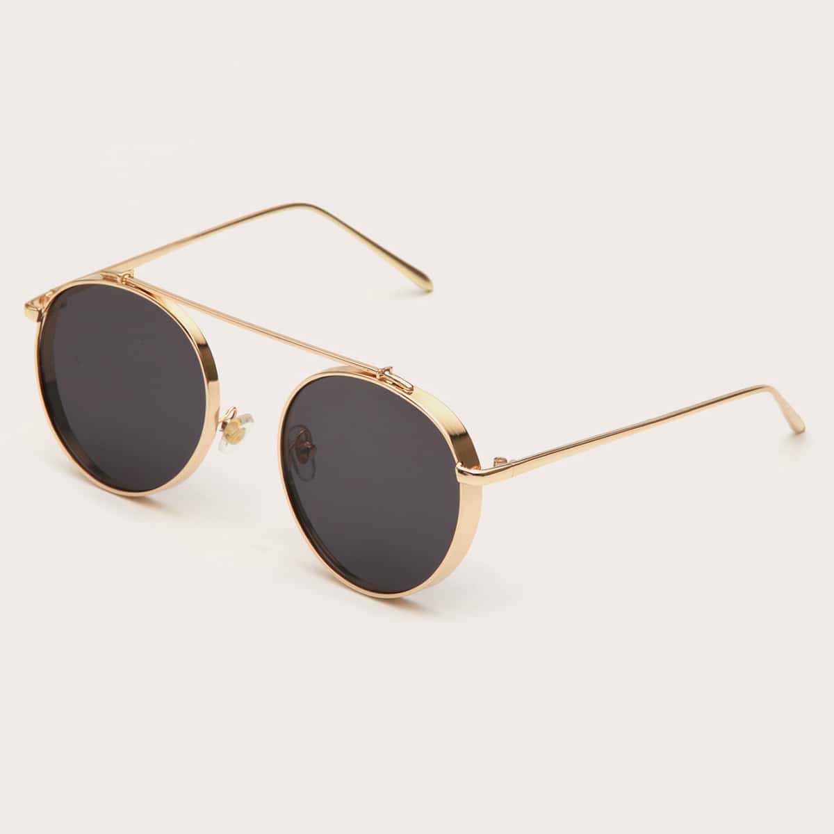 

Round Frame Sunglasses, Black