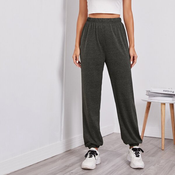 

Elastic Waist Sports Sweatpants, Dark grey