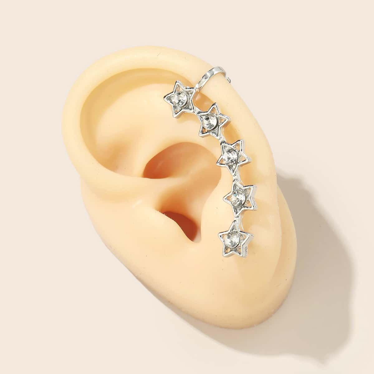 

Star Decor Ear Climber, Silver