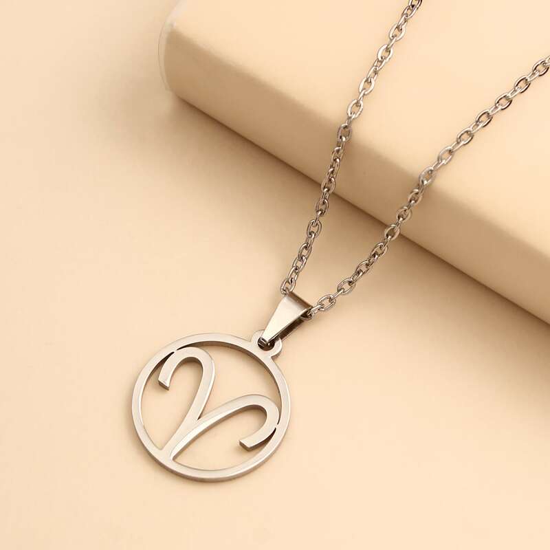 

Stainless Steel Aries Necklace, Silver