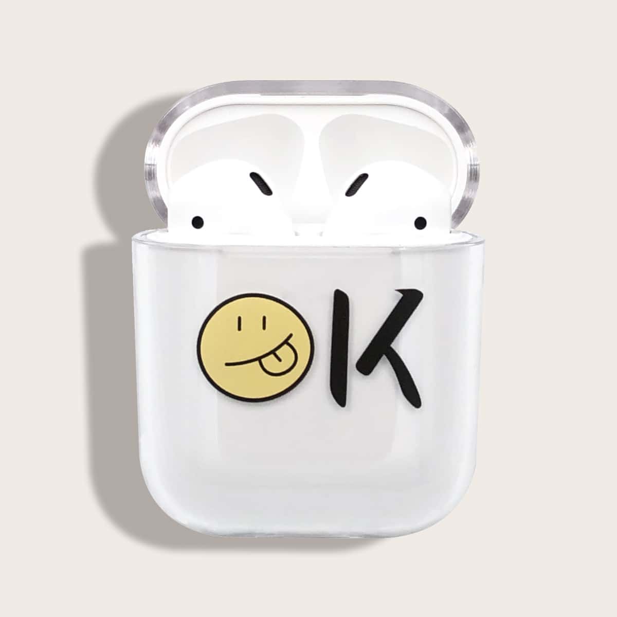 

1pc Cartoon Graphic AirPods Case, Clear